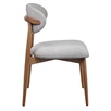 Стул Lucian 3 серый букле с ножками цвета орех