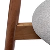 Стул Lucian 3 серый букле с ножками цвета орех