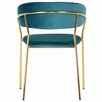 Комплект из 2-х стульев Turner бирюзовый с золотыми ножками