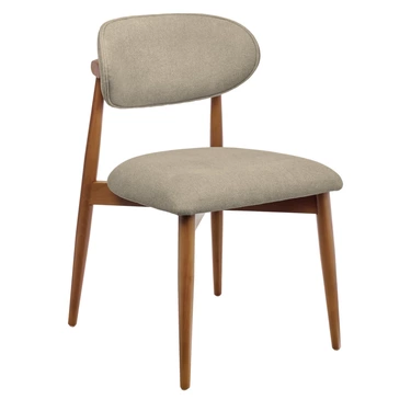 Стул Lucian 3 латте букле с ножками цвета орех