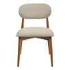 Стул Lucian 3 латте букле с ножками цвета орех