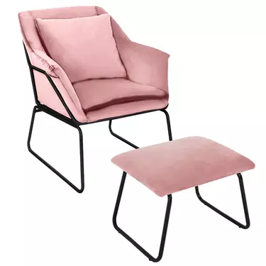 Комплект кресло Axel и оттоманка Axel пудровый