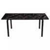 Стол Arion раскладной 140-180х80х75 чёрный мрамор с чёрными ножками