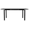 Стол Arion раскладной 140-180х80х75 чёрный мрамор с чёрными ножками