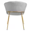 Стул-полукресло Martin серый шенилл, золотые ножки