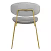 Стул Elaina серый с золотыми ножками