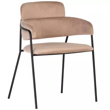 Стул Naples латте с черными ножками