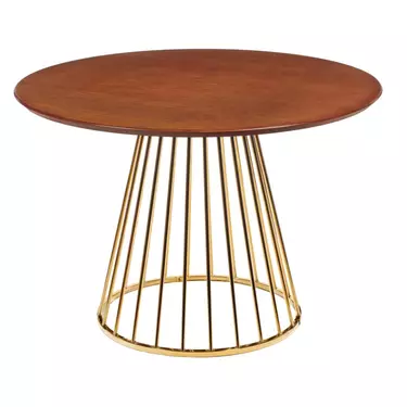 Стол Livertown 110см шпон орех, золотистые ножки