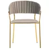Стул Turner латте с золотыми ножками