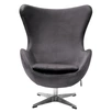 Кресло EGG STYLE CHAIR тёмно-серый, искусственная замша