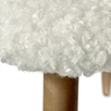 Стул Lucian белый искусственный мех с ножками цвета орех