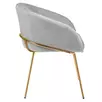 Стул-полукресло Martin серый шенилл, золотые ножки