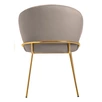 Стул-полукресло Emery латте с золотыми ножками