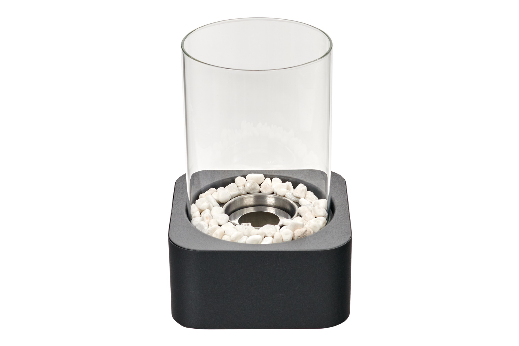 Биокамин настольный "SQUARE", 17x17x25,5 см, из металла, стекла