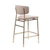 Стул полубарный Elle латте с золотыми ножками