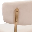 Стул полубарный Elle кремовый с золотыми ножками