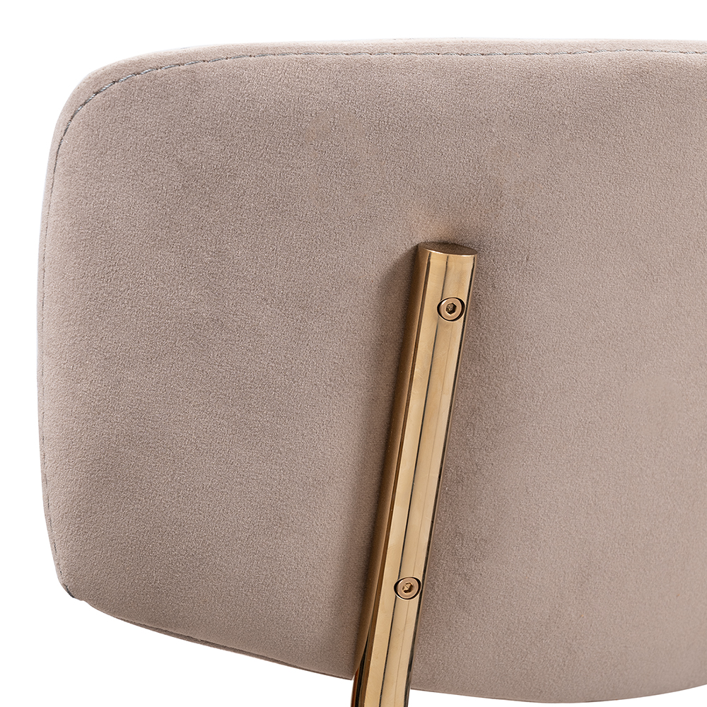 Стул полубарный Elle латте с золотыми ножками