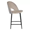 Стул полубарный Leo латте с жаккардом, поворотный механизм