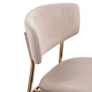Стул полубарный Elle латте с золотыми ножками