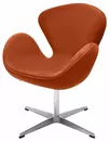 Кресло SWAN STYLE CHAIR терракотовый, искусственная замша