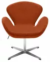 Кресло SWAN STYLE CHAIR терракотовый, искусственная замша