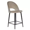 Стул полубарный Leo латте с жаккардом, поворотный механизм