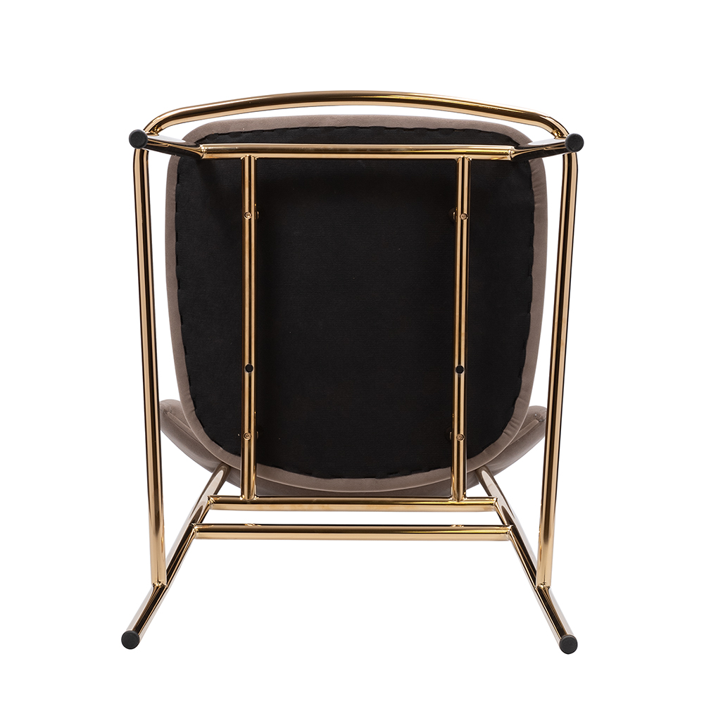 Стул полубарный Elle латте с золотыми ножками