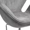 Кресло SWAN STYLE CHAIR серый, искусственная замша
