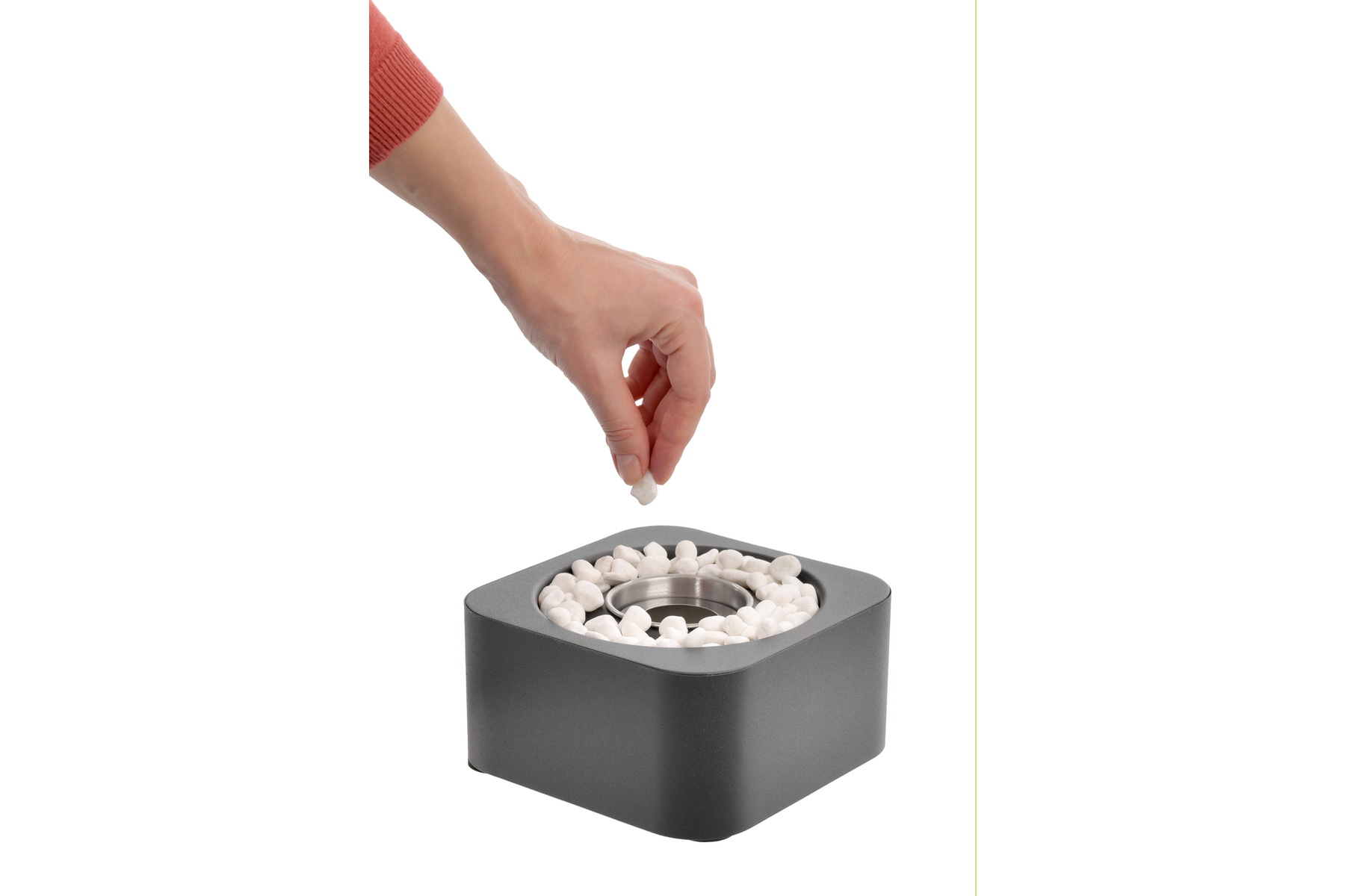 Биокамин настольный "SQUARE", 17x17x25,5 см, из металла, стекла