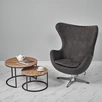 Кресло EGG STYLE CHAIR серый, искусственная замша
