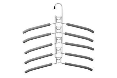 Вешалка-трансформер для одежды Гинго 5 в 1 серая