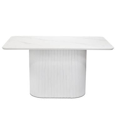 Стол Festa 140x85x77см, керамогранит белый мрамор 