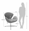 Кресло SWAN STYLE CHAIR карамельный, искусственная замша