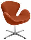 Кресло SWAN STYLE CHAIR терракотовый, искусственная замша
