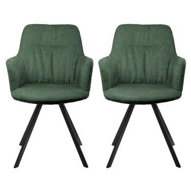 Комплект из 2-х стульев Grant зелёный шенилл на поворотном механизме