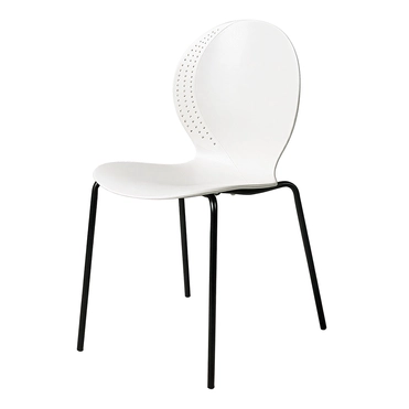 Стул Wave белый с черными ножками