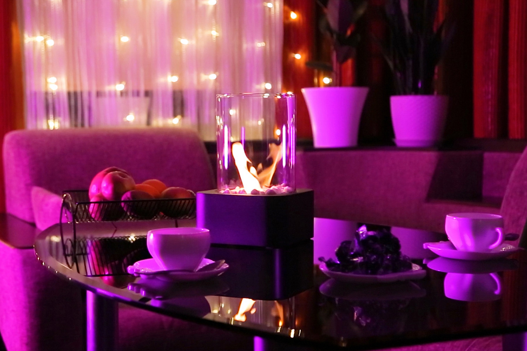 Биокамин настольный "SQUARE", 17x17x25,5 см, из металла, стекла