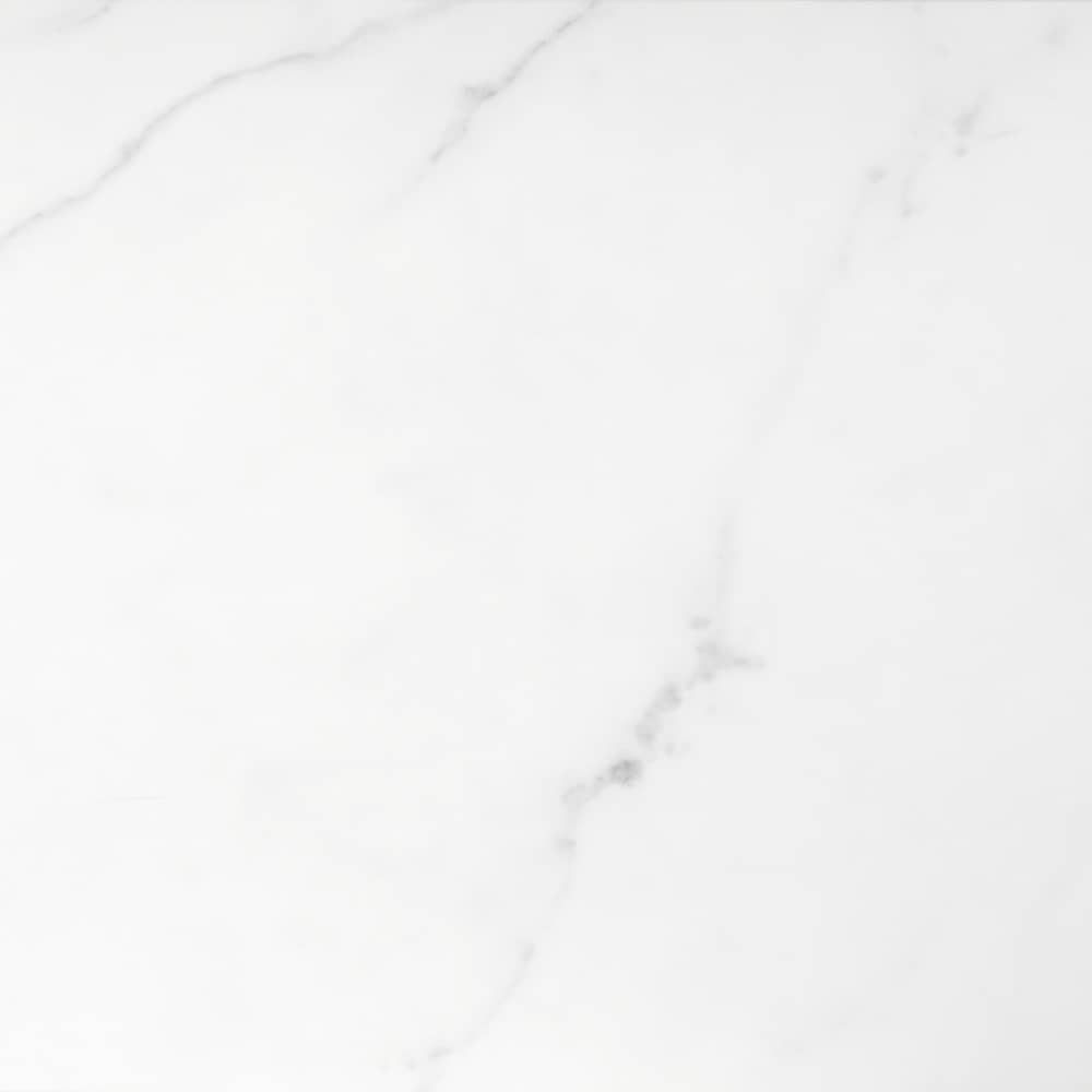 Придиванный столик Loft 35x35см, белый мрамор с белыми ножками