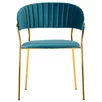 Комплект из 2-х стульев Turner бирюзовый с золотыми ножками