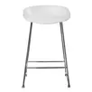 Стул полубарный Neo белый с хромированными ножками