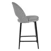 Стул полубарный Leo тёмно-серый с жаккардом, с поворотным механизмом