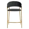 Стул полубарный Turin чёрный с золотыми ножками