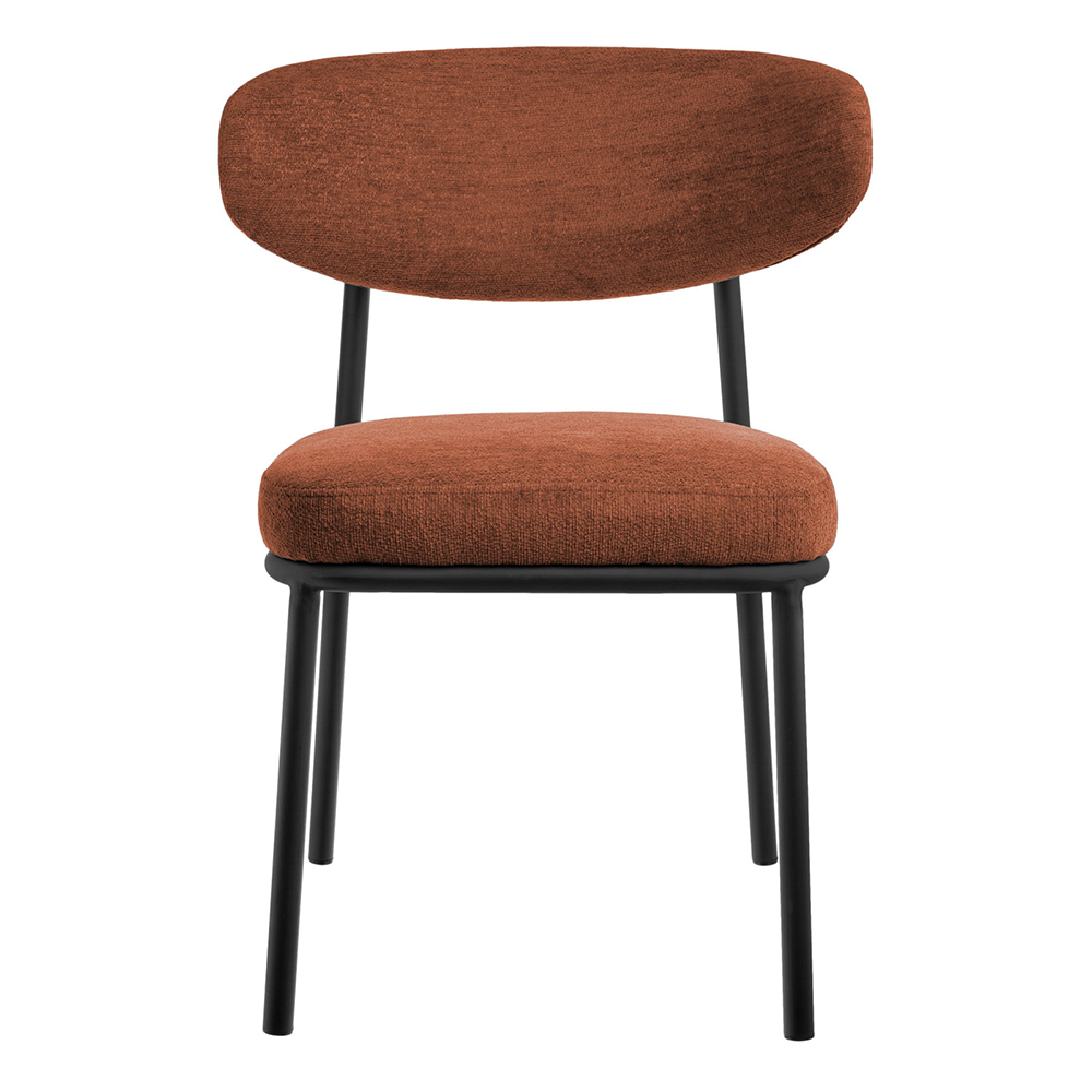 Стул Lucas 2 терракотовый шенилл с чёрными ножками