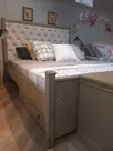 Кровать Дания 4 с мягким изголовьем 1600х2000 с ящиками