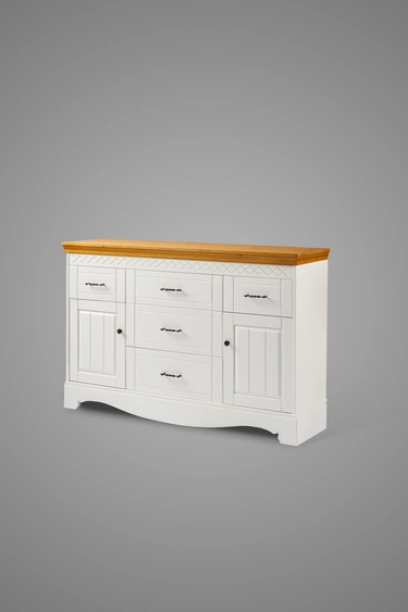 Комод с 5 ящиками массив сосны Дания №7