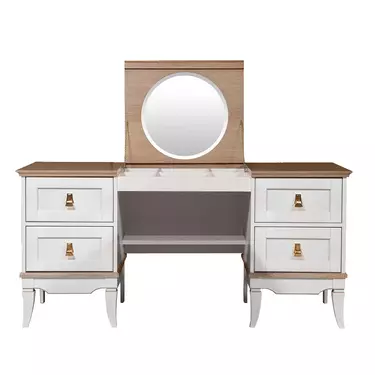 Стол Талья туалетный  ГМ  6589, белый/натуральный дуб