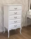 Комод с 5 ящиками белый дерево Авиньон