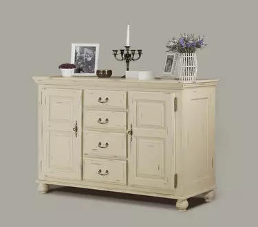   Комод 4 ящика белый Бьерт 1-14 сосна  