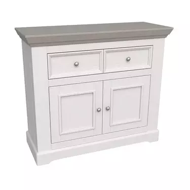 Комод буфета 2 двери 2 ящика Форест белый воск/серый