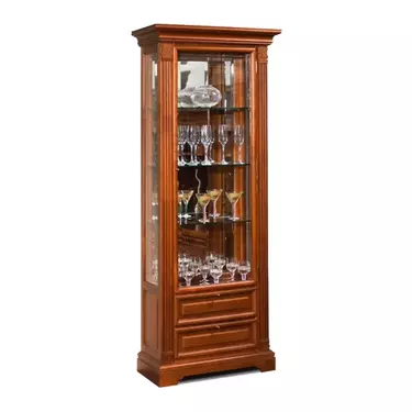 Шкаф Порто с витриной и ящ.  ГМ 5906Е, мокко